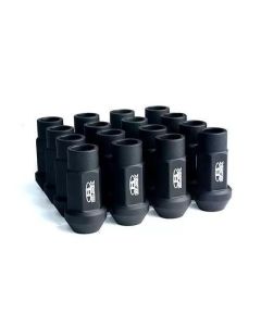 BLOX Racing Street Series Forged Lug Nuts - Flat Black 12 x 1.5mm - Set of 16 - BXAC-00103-SSFB