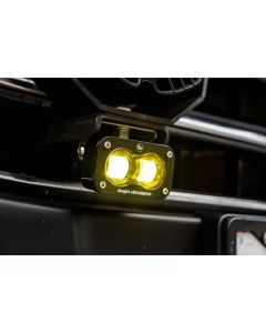 Baja Designs 21-22 Ford Bronco w/Steel Bumper S2 SAE Pro Fog Pocket Light Kit w/Upfitter - Clear - 448175UP