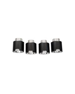 Corsa 2020-24 Chevrolet Corvette C8 RWD 4.5in Carbon Fiber Polished Tip Kit (For Corsa ExhaustOnly) - 21109CF