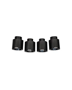 Corsa 20-24 Chevrolet Corvette C8 RWD 4.5in Carbon Fiber Black PVD Tip Kit (For Corsa Exhaust Only) - 21109CFBLK