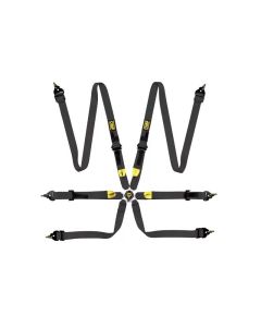 OMP Safety Harness First 2In Black (Fia 8853-2016) Pull Up - Steel Adj - DA0-0208-A01-071