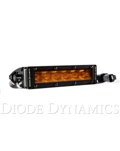 Diode Dynamics 6 In LED Light Bar Single Row Straight SS6 - Amber Wide Light Bar (Single) - DD5044S