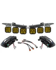 Diode Dynamics 17-20 Ford Raptor SS3 LED Fog Light Kit - Yellow Sport - DD6365