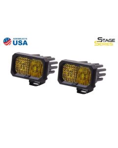 Diode Dynamics Stage Series 2 Inch LED Pod, Pro Yellow Combo Standard ABL Pair- DIOD-DD6412P