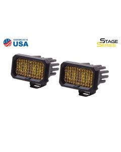 Diode Dynamics Stage Series 2 In LED Pod Pro - Yellow Flood Standard ABL (Pair) - DD6417P
