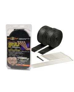 DEI Exhaust Wrap Kit - Black Titanium Wrap Locking Ties & Locking Tie Tool - 10073