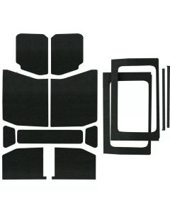DEI 18-23 Jeep Wrangler JL 4-Door Boom Mat Complete Headliner Kit - 13 Piece - Black - 50178