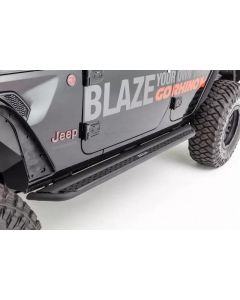 Go Rhino Dominator DSS Sliders with Full Length Top Step 1 pair Black Powdercoat Finish Toyota Tun