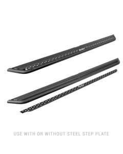 Go Rhino Dominator DSS Sliders w/ Full Length Top Step Black - 1 Pair- GO R-DSS4129T