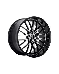 Konig Lace 17x7 10x100/114.3 ET40 Black/Machine Spoke - LA77T04405