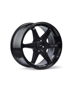 Enkei T6R 18x8 45mm Offset 5x112 Bolt Pattern 72.6 Bore Gloss Black Wheel - 539-880-4445BK