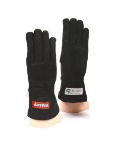 RaceQuip Black 2-Layer SFI-5 Glove - Small - 355002