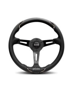 Momo Gotham Steering Wheel 350 mm - Black Leather/Black Spokes - GOT35BK0B