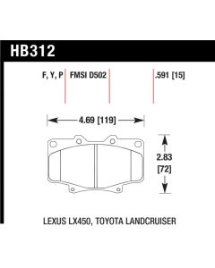 Hawk HPS Street Brake Pads - HB312F.591