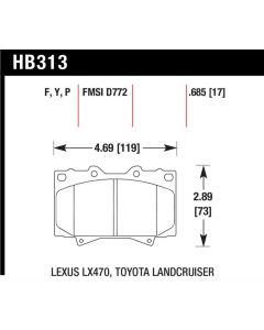 Hawk HPS Street Brake Pads - HB313F.685