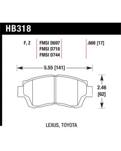 Hawk Performance Disc Brake Pad Front- HB318Z.669