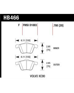 Hawk LTS Street Brake Pads - HB477Y.610