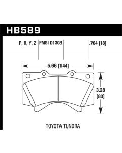 Hawk 08-21 Toyota Land Cruiser HP Plus Brake Pad Set - HB589N.704