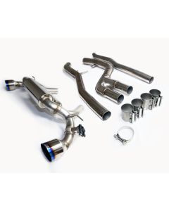 HKS 2019+ Toyota GR Supra w/o OPF Dual Hi-Power Titanium Tip Catback Exhaust - 31014-KT001