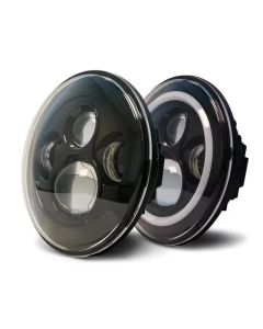 DV8 Offroad 07-18 Jeep Wrangler JK LED Projector Headlights w/ Angel Eyes - HL7JK-02
