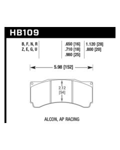 Hawk AP Racing  DTC-60 Rear Race Brake Pads - HB109G.710