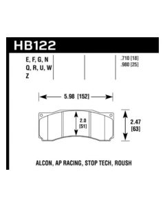Hawk StopTech ST-60 Caliper Performance Ceramic Street Brake Pads - HB122Z.710