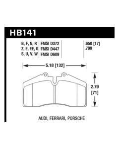 Hawk Audi/Porsche Rear AND ST-40 Performance Ceramic Street Brake Pads - HB141Z.650