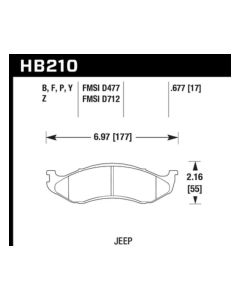 Hawk Performance Ceramic Street Brake Pads - HB210Z.677