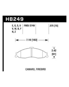 Hawk HPS Street Brake Pads - HB249F.575