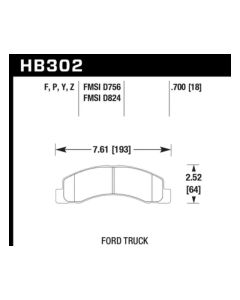 Hawk Super Duty Street Brake Pads - HB302P.700