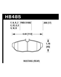 Hawk 07-11 Ford Mustang Shelby GT500 DTC-30 Race Rear Brake Pads - HB485W.656