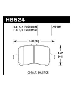 Hawk Performance HPS Front- HAWK-HB524F.740