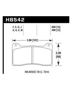 Hawk Ferro-Carbon Black Powder Coat DTC-70 Motorsports Brake Pads - 12.446mm Thickness - HB542U.490