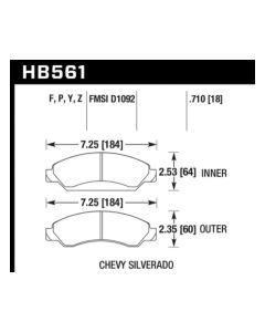 Hawk 07 Chevy Tahoe LTZ Front LTS Brake Pads - HB561Y.710