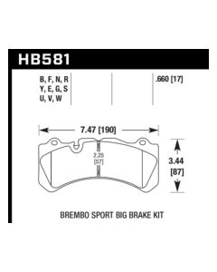 Hawk 09 Nissan GT-R R35 Brembo DTC-70 Race Front Brake Pads - HB581U.660