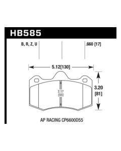 Hawk 12-14 McLaren MP4-12C HPS 5.0 Front Brake Pads - HB585B.660