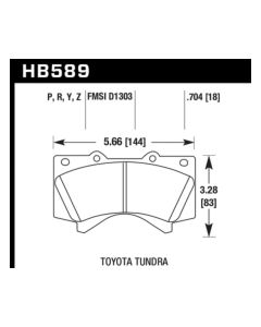 Hawk 08-10 Toyota Land Cruiser / 07-10 Tundra Super Duty Street Front Brake Pads - HB589P.704