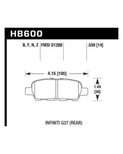 Hawk Performance HPS Rear- HAWK-HB600F.539