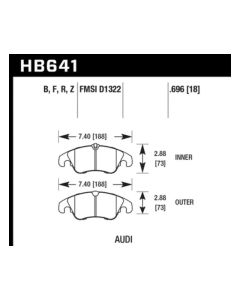 Hawk 09-10 Audi A4/A4 Quattro/A5 Quattro/Q5/S5 / 10 S4 HPS Street Front Brake Pads - HB641F.696