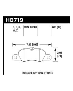 Hawk 13-16 Porsche 911 Front HPS 5.0 Brake Pads - HB719B.668