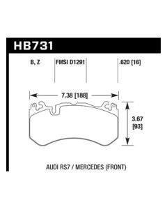 Hawk Performance HPS 5.0 Front- HAWK-HB731B.620