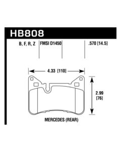 Hawk Performance PC Mercedes-Benz Rear- HAWK-HB808Z.570