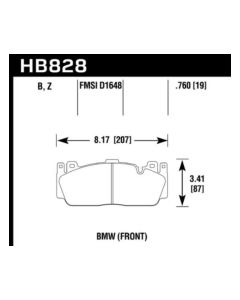 Hawk 12-17 BMW M6 / 14-17 BMW M6 Gran Coupe / 13-16 BMW M5 Performance Ceramic Front Brake Pads - HB828Z.760
