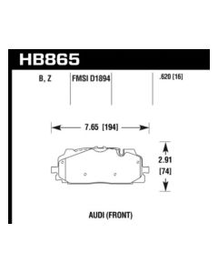 Hawk 18-19 Audi S5 Performance Ceramic Street Front Brake Pads - HB865Z.620