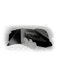 DV8 Offroad 07-18 Jeep Wrangler JK Front Aluminum Inner Fender - Black - INFEND-01FB