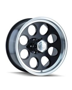 ION Type 171 15x8 / 5x120.65 BP / -27mm Offset / 83.82mm Hub Black/Machined Wheel - 171-5861B
