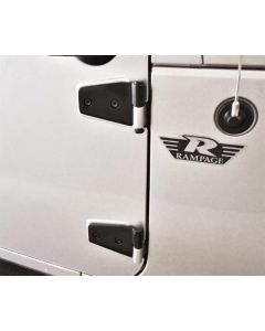 Rampage 2007-2018 Jeep Wrangler(JK) Door Hinges - Black - 87641