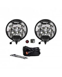 KC HiLiTES SlimLite 6in. LED Light 50w Spot Beam (Single) - Black - 1100