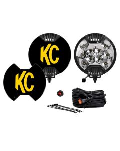 KC HiLiTES SlimLite 6in. LED Light 50w Spot Beam (Pair Pack System) - Black - 100