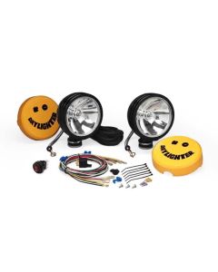 KC HiLiTES Daylighter 6in. Halogen Light 100w Spot Beam (Pair Pack System) - Black SS - 238